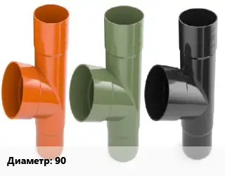 Тройник водосточный 90